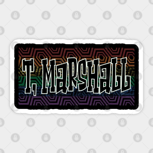 LGBTQ PATTERN AMERICA MARSHALL Sticker by Zodiac BeMac